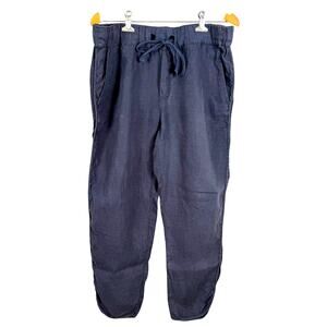 Caslon Women 100% Linen Jogger Pants Medium Beach Boho Travel Vacation Resort